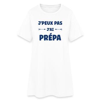 J'peux pas j'ai prépa - Robe T-shirt Femme - blanc - Devant