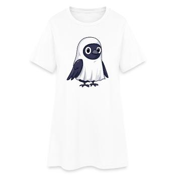 Corbeau Corbeau Halloween Fantôme - Robe T-shirt Femme - blanc - Devant