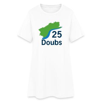 Doubs 25 - Robe T-shirt Femme - blanc - Devant