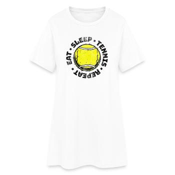 Tennis manger dormir Tennis Repeat Ball Sweat à capuche - Robe T-shirt Femme - blanc - Devant