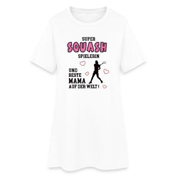 Joueur de squash, maman, joueur de squash, mère, épouse - Robe T-shirt Femme - blanc - Devant