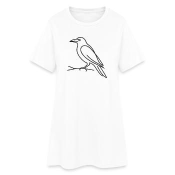 Croquis de corbeau - Motif effrayant d’Halloween - Robe T-shirt Femme - blanc - Devant