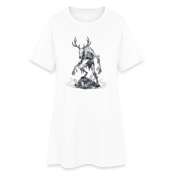 Wendigo Eisgeist Hirsch Skelett - Frauen T-Shirt-Kleid - Weiß - Vorne