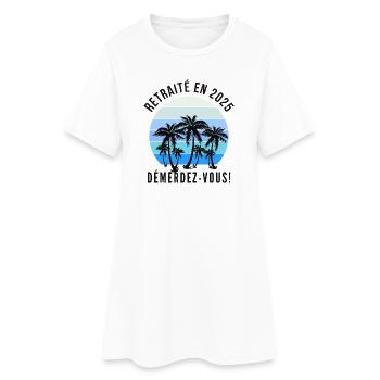 Retired in 2025 Get Started! Gift Humor Future - Robe T-shirt Femme - blanc - Devant