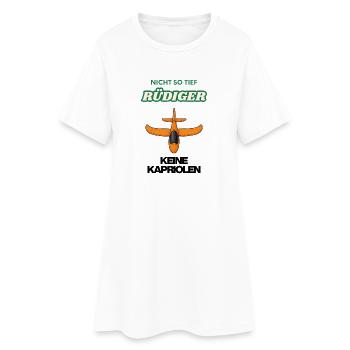 Nicht so Tief Rudiger Flug - Frauen T-Shirt-Kleid - Weiß - Vorne