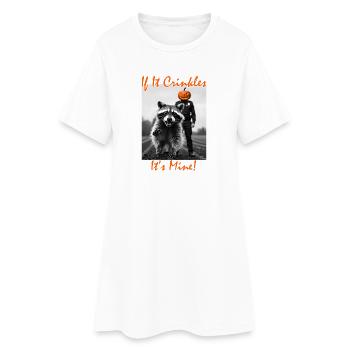 Raton laveur d’Halloween - Robe T-shirt Femme - blanc - Devant
