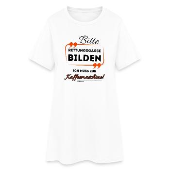Please form an emergency lane ...- For coffee drinkers - Women’s T-Shirt Dress - white - Front