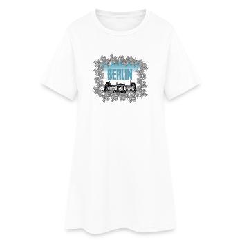 Berlin Skyline Brandenburger Tor - Frauen T-Shirt-Kleid - Weiß - Vorne