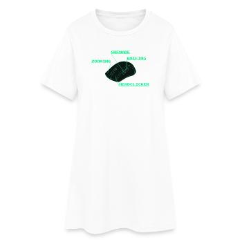 Headclicker Gaming Blueprint Neon Design - Women’s T-Shirt Dress - white - Front