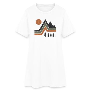 Alpine Outdoor Adventure for Hiking & Camping Fans - Women’s T-Shirt Dress - white - Front