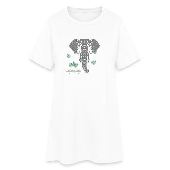 Sumatran_Elephant_-_grey - Frauen T-Shirt-Kleid - Weiß - Vorne