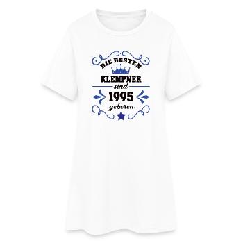 Plumber Birthday Vintage 1995 Colleague Born 95 - Women’s T-Shirt Dress - white - Front