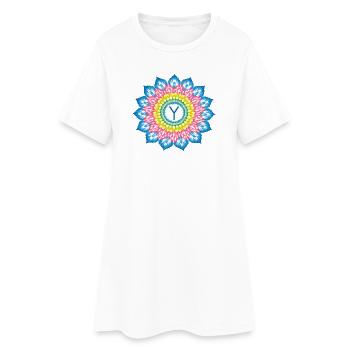 Mandala Y Arc in der Sonne - Frauen T-Shirt-Kleid - Weiß - Vorne