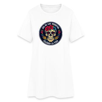 T-shirt Calavera Dia de los muertos - Robe T-shirt Femme - blanc - Devant