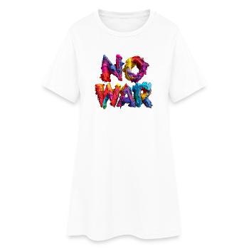 Pas d’explosion de couleurs de guerre - Robe T-shirt Femme - blanc - Devant