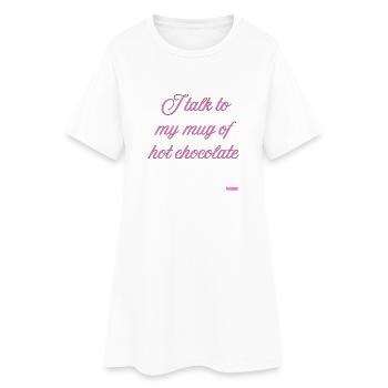 Tasse heiße Schokolade - Frauen T-Shirt-Kleid - Weiß - Vorne