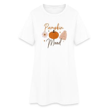 citrouille humeur automne douillet - Robe T-shirt Femme - blanc - Devant