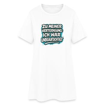 Pour ma défense, j’étais sans surveillance - Robe T-shirt Femme - blanc - Devant