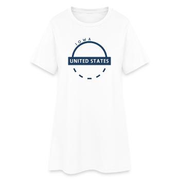 Iowa UnitedStates Arc Badge - Women’s T-Shirt Dress - white - Front