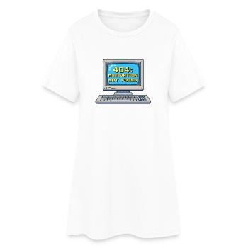 8-Bit Pixel Retro PC – 404 Motivation Not Found - Women’s T-Shirt Dress - white - Front