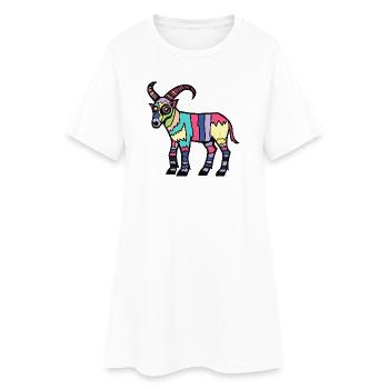 Chèvre de montagne Halloween Zombie - Robe T-shirt Femme - blanc - Devant
