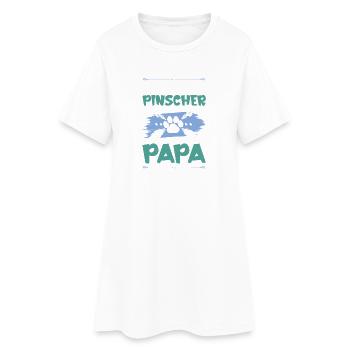 pinscher hunde papa - Frauen T-Shirt-Kleid - Weiß - Vorne