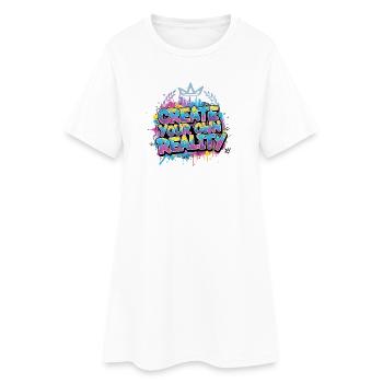 Graffiti Rêve Grand - Street Art T-Shirt - Robe T-shirt Femme - blanc - Devant
