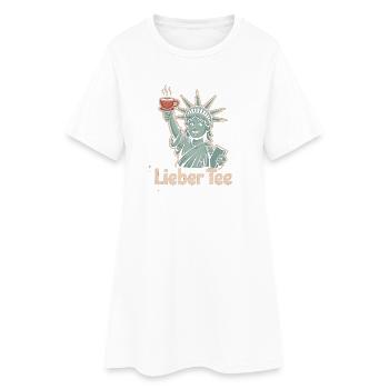 Dear Tea Liberty Design - Women’s T-Shirt Dress - white - Front