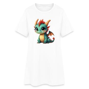 Mignon bébé dragon - Robe T-shirt Femme - blanc - Devant