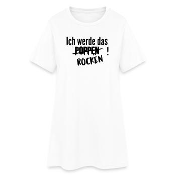 Rocken Poppen - Frauen T-Shirt-Kleid - Weiß - Vorne