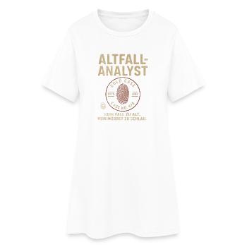 Altfall-Analyst – Cold Case Shirt - Frauen T-Shirt-Kleid - Weiß - Vorne