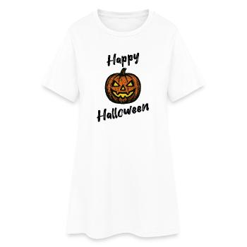 Grunge Pumpkin – Chemise Happy Halloween - Robe T-shirt Femme - blanc - Devant