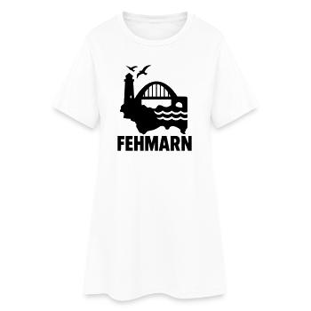 fehmarn schleswig holstein - Frauen T-Shirt-Kleid - Weiß - Vorne