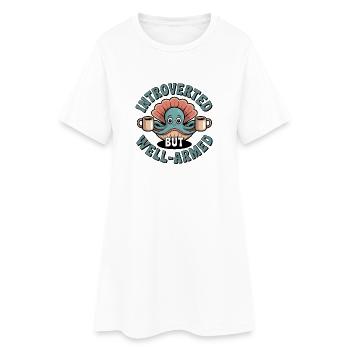 Humour animalier drôle – calmar - Robe T-shirt Femme - blanc - Devant