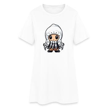 Octopus Winter Animal Baby Comic - Women’s T-Shirt Dress - white - Front