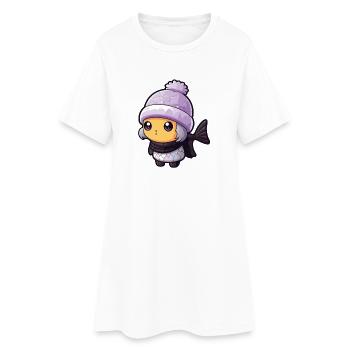 Fish Winter Animal Anime - Women’s T-Shirt Dress - white - Front