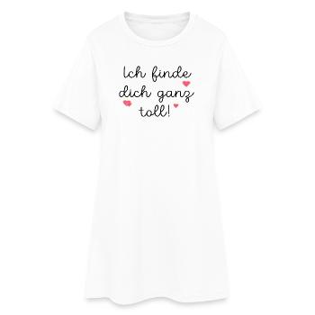 TROUVER L'AMITIÉ FORMIDABLE - Robe T-shirt Femme - blanc - Devant