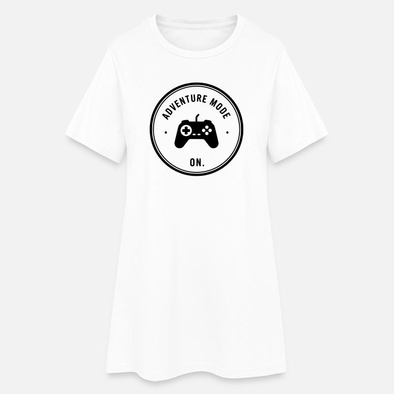 Mode aventure activé - Robe T-shirt Femme - blanc
