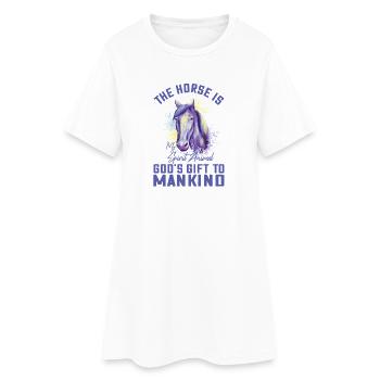 Fan Design d’amateur de chevaux - My Spirit Animal - Robe T-shirt Femme - blanc - Devant