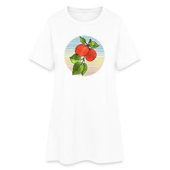 Pommes - Robe T-shirt Femme - blanc - Devant