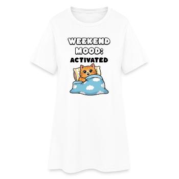 weekend mood - Women’s T-Shirt Dress - white - Front