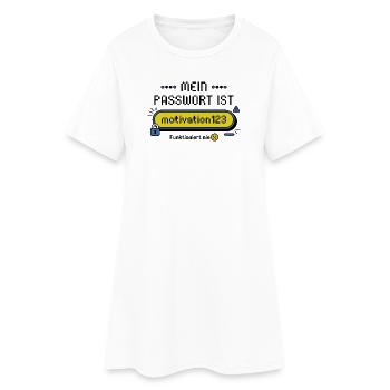 My password is motivation123 – never works - Women’s T-Shirt Dress - white - Front