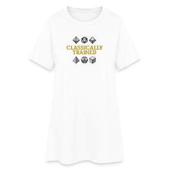 Dés géométriques de formation classique - Robe T-shirt Femme - blanc - Devant