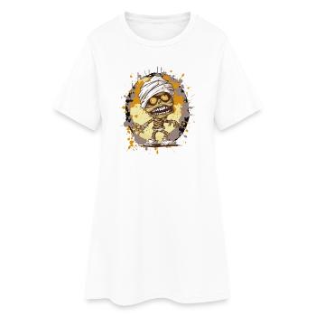 Mummy in splatter look - Women’s T-Shirt Dress - white - Front