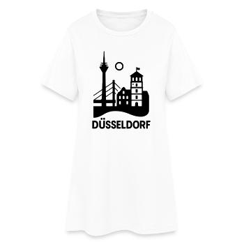 Silhouette de Düsseldorf - Robe T-shirt Femme - blanc - Devant