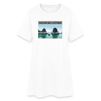 Baie de Halong, Vietnam - Robe T-shirt Femme - blanc - Devant