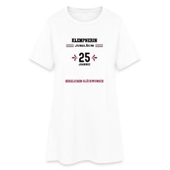 Klempnerin 25 Jahre Jubiläum 25. Firmenjubiläum - Frauen T-Shirt-Kleid - Weiß - Vorne