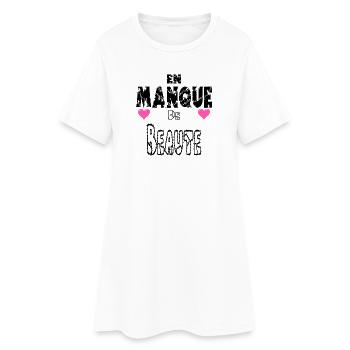 En Manque de Beauté - Robe T-shirt Femme - blanc - Devant