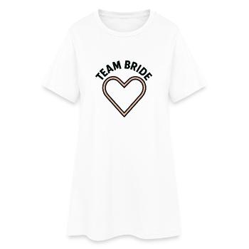 EVJF EVG Equipe de la mariée - TEAM BRIDE - Robe T-shirt Femme - blanc - Devant