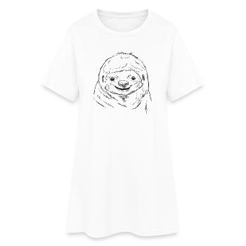 Esquisse paresseuse dessin au trait pour l’amour sauvage et zoo - Robe T-shirt Femme - blanc - Devant